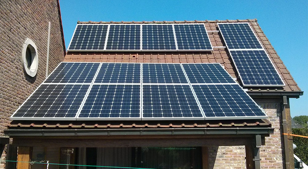 zonnepanelen door ons geplaatst